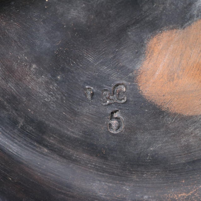 Antique Late 19th Century Redware Pottery Cigar and Match Holder Stamped L&c For Sale - Image 12 of 12