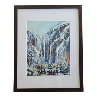 1990s Earl Biss "Wind River Snow" Reproduction Print, Framed For Sale