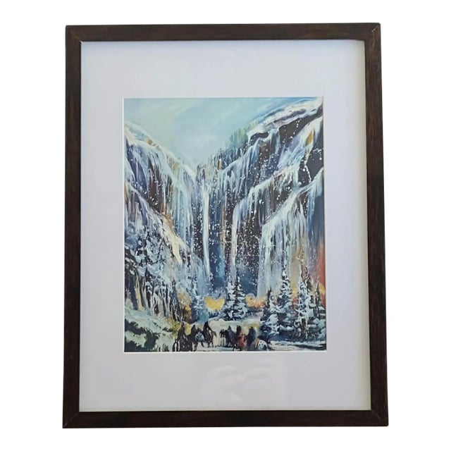 1990s Earl Biss "Wind River Snow" Reproduction Print, Framed For Sale