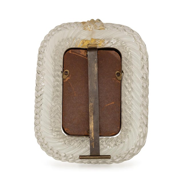 20th Century Italian Venetian Glass Photograph Frame attributable to Barovier & Toso., 1950s For Sale - Image 11 of 14