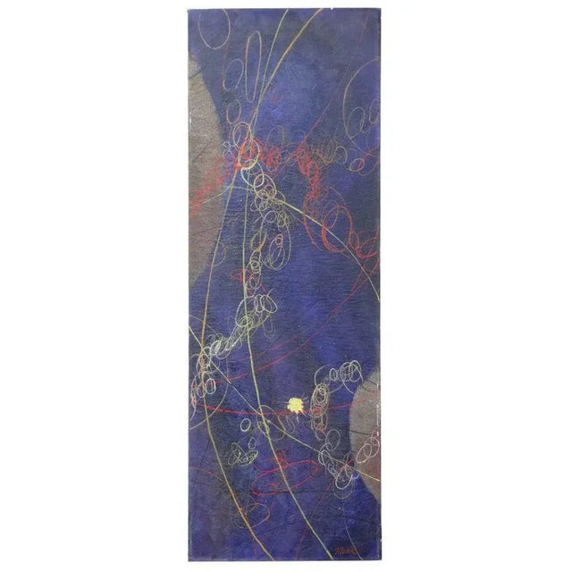 Purple 1959 Vintage Gary Minkert Oil on Canvas Painting For Sale - Image 8 of 8