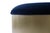 Mid-Century Modern Brushed Brass “Mushroom” Pouf Ottoman in Navy Velvet by Montage For Sale - Image 3 of 6