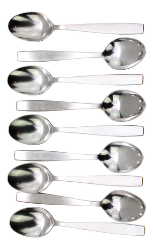 Amboss Model 2050 Soup Spoon by Helmut Alder, 1954, Set of 9