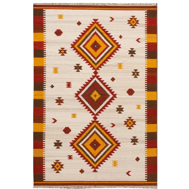 21st Century Modern Kilim Rug 6 '6'' X 9' 10''. For Sale - Image 13 of 13