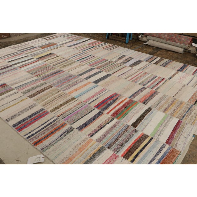 Contemporary Rug & Kilim’s Oversized Modern Patchwork Kilim Rug With Polychromatic Patterns For Sale - Image 3 of 10