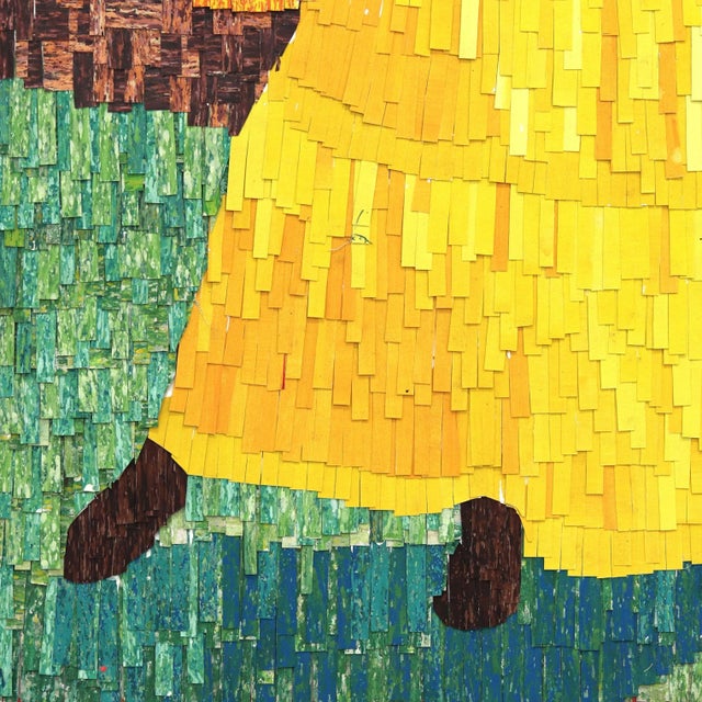 Red Roses - Large Textural Layered Painted Canvas Colorful Figurative Original Artwork by Amadou Opa Bathily For Sale - Image 4 of 8