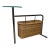 Andrea Branzi for Zanotta, "Potto" Chrome Wicker Side Table Magazine Holder Rack For Sale