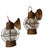 Metal Vintage Caged Lantern Copper Painted Outdoor Wall Sconces For Sale - Image 7 of 7
