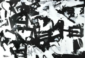 Blizzard Nebula, Original Abstract Painting by Robbie Kemper