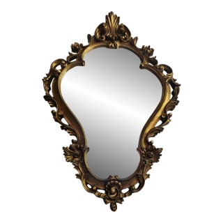 Vintage French Provincial Gilt Wood Wall Mirror For Sale