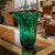 1970s Green Murano vase by Michielotto, this piece features an exceptionally vibrant emerald green hue with rich...