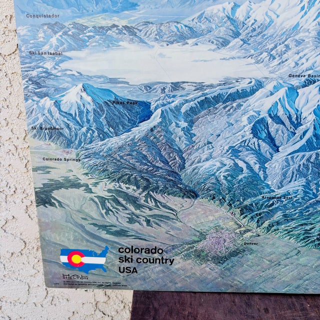 1970s 1973 Hal Shelton Colorado Ski Country Usa Poster; 29 X 21 For Sale - Image 5 of 16