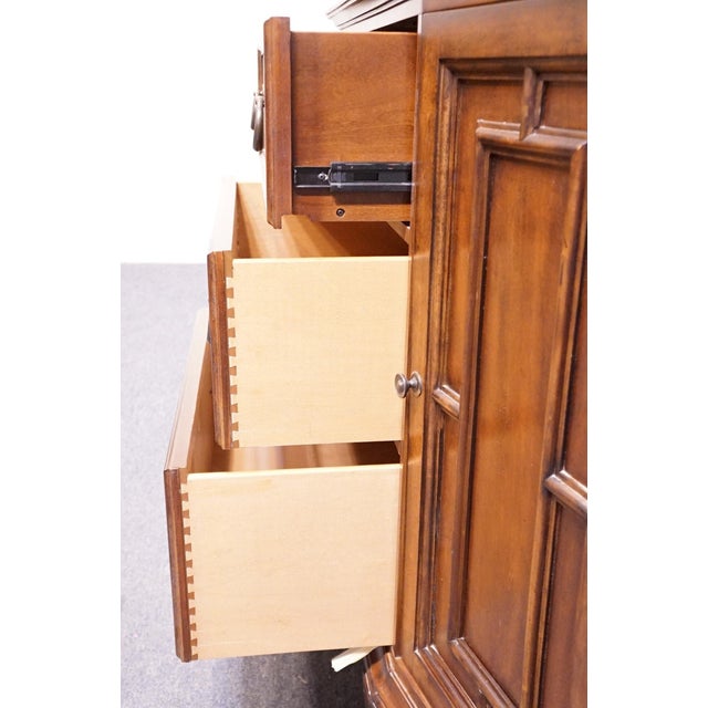 Bernhardt Furniture Solid Cherry Traditional Old World 72" Secretary Buffet 327-132 For Sale - Image 13 of 18