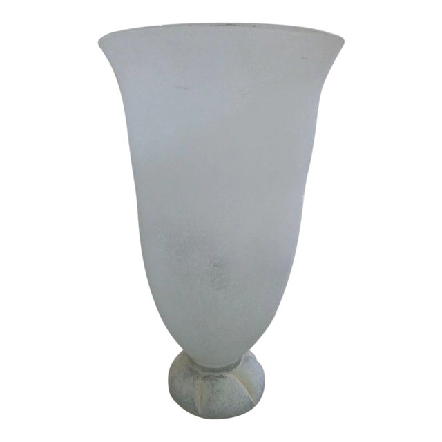 Late 70's Karl Springer Corroso Seguso Murano Glass Lamp For Sale
