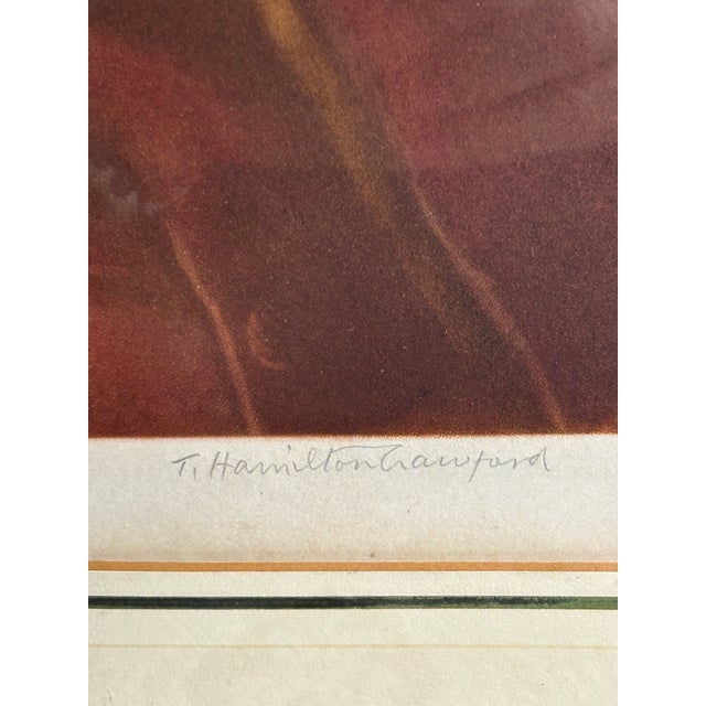 1920s 1927 Benjamin Franklin Portrait Mezzotint by T. Hamilton Crawford, Framed For Sale - Image 5 of 12