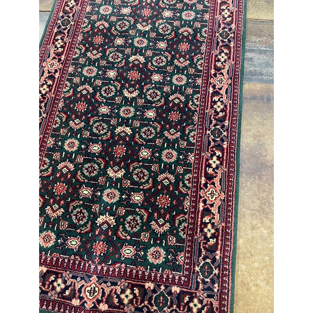 1990s 1990s Handwoven Persian Design Indian Rug 2'7" X 19'10" For Sale - Image 5 of 6