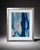 Abstract Modern Blue and Metallic Silver Abstract Wall Art For Sale - Image 3 of 4
