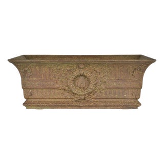 Large 19th Century Cast Iron Planter For Sale