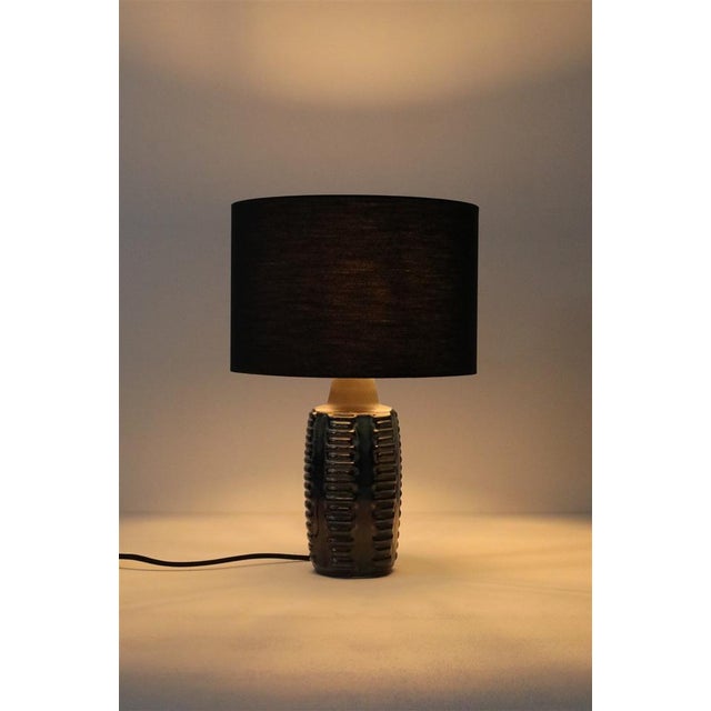 Large Danish Blue Series Table Lamp in Ceramic by Einar Johansen for Søholm, 1970s For Sale - Image 11 of 13