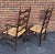 Early 19th Century Early Provençal Ladderback His and Her Pair of Chairs With Rush Seating For Sale - Image 4 of 13