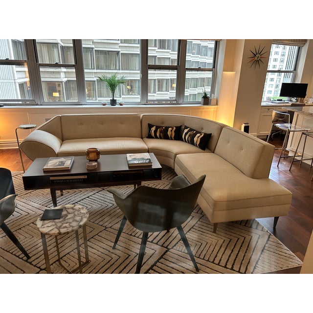 1960s Sculptural Mid-Century Curved Sectional Sofa – Reupholstered & Rare For Sale - Image 18 of 18