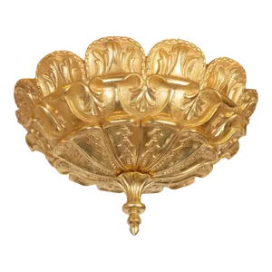 Giltwood Foliate Motif Bowl Pendant by Carlos Villegas