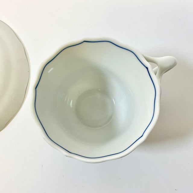 Vintage Japanese Chinoiserie Meissen Blue Danube Cup & Saucer Sets - Service for 6 - 12 Pieces For Sale - Image 13 of 13