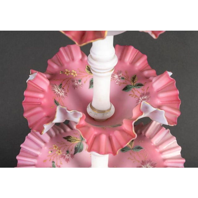 Large Napoleon III Opaline Centrepiece For Sale - Image 9 of 12