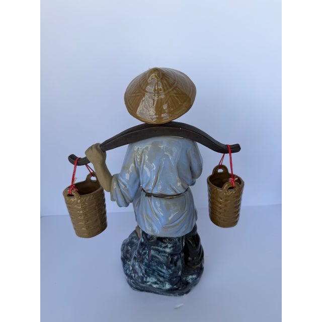 Vintage Chinoiserie Farmer Figurines, Pair For Sale - Image 10 of 10