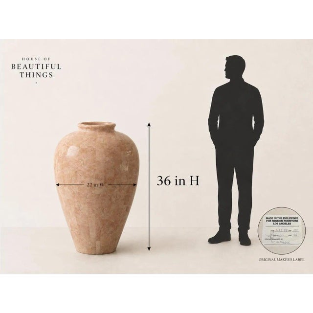 Hand-selected for the House of Beautiful Things collection, this monumental Postmodern floor vase is a spectacular...