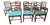 Vintage Georgian Chippendale Style Bowl Back High Ladder Back Dining Chairs. Set of 8 For Sale
