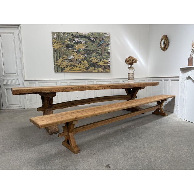 Monastery-Style Oak Table, 1950s For Sale - Image 9 of 12