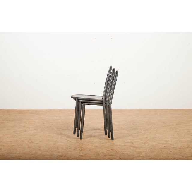 Model No. 222 Chair with Black Lacquered Tubular Steel from Robert Mallet Stevens For Sale - Image 3 of 13