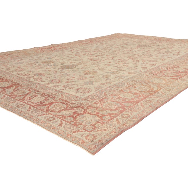 52435 Antique Persian Isfahan Rug, 08'00 x 12'02. The Safavid Garden: An Antique Persian Isfahan Masterpiece of Floral...