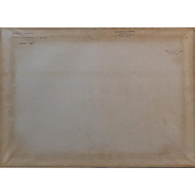 1970s Claudio Cazzola, Modern Abstract Composition, 1972, Acrylic on Canvas For Sale - Image 5 of 11