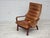 Scandinavian Highback Lounge Chair in Leather and Bentwood, 1970s For Sale - Image 16 of 18