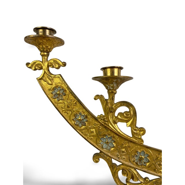 Church Candleholder in Gilt Bronze, 1800s For Sale - Image 14 of 18