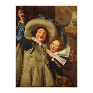 1954 After Frans Hals "Yonker Ramp and His Sweetheart", Vintage Full-Color Print