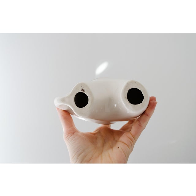 1960s Mid-Century Modern Handmade Ivory and Gold Glazed Porcelain Elephant Set - 3 Pieces For Sale - Image 10 of 11