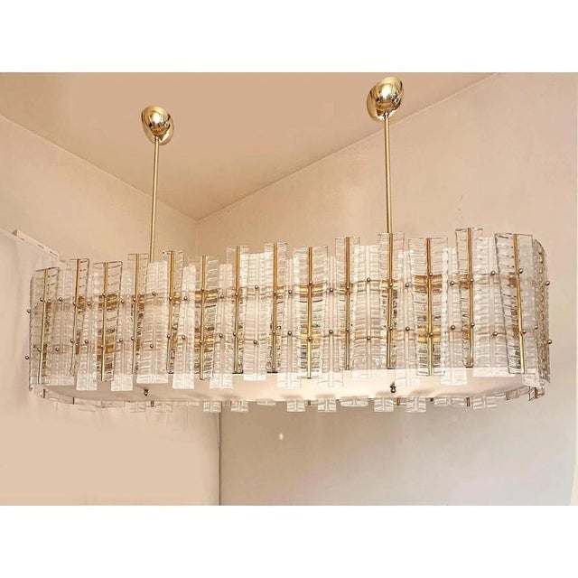 Early 21st Century Modern Italian Tropical Gold Murano Glass Chandelier by Simoeng For Sale - Image 5 of 12