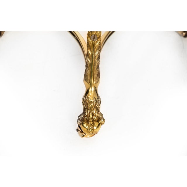 French Neoclassical Bronze "Rooster" Marble Side Table Gueridon For Sale - Image 15 of 16