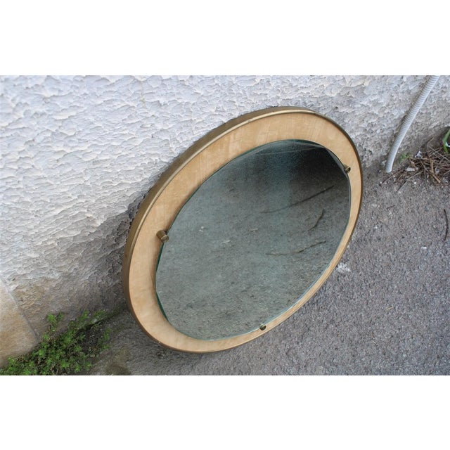 Italian Round Mirror by Santambrogio & De Berti, 1950 For Sale - Image 6 of 13