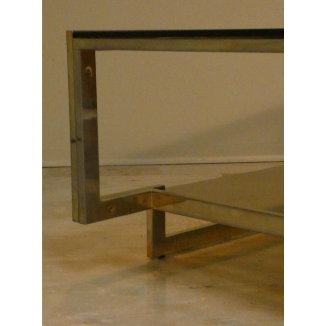 Amber Glass Coffee Table with Geometric Structure, Italy, 1970s For Sale - Image 18 of 18