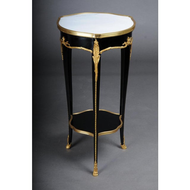 20th Century French Louis XV Style Salon Side Table in Style of F. Linke For Sale - Image 4 of 15