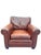 2000 - 2009 Vintage Restoration Hardware Style Leather Chair and Ottoman Set For Sale - Image 5 of 9