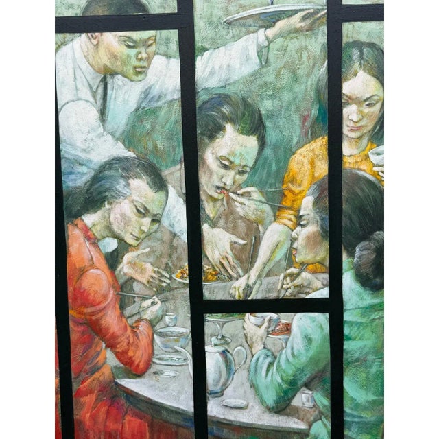 Raymond Howell Chinese Dim Sum Feast, 1979. Oil Painting on Masonite 28" x 36" unframed, 35.5" x 43.75" framed Biography...