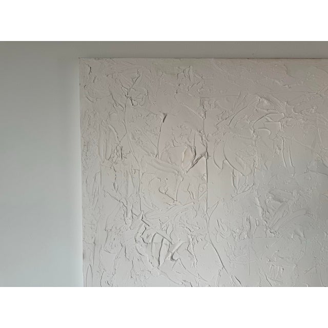 1990's Large Vintage Minimalist Abstract Textural Plaster - Gesso ...