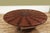 Traditional One Piece 90" Round Mahogany Dining Table Seats 10-12 People With Two-Tone Mahogany Finish by an APexclusive by AntiquePurveyor For Sale - Image 3 of 12