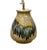 1970s Vintage MCM Drip Glaze Studio Pottery Table Lamp | Cobalt & Amber Circa 1970s For Sale - Image 5 of 7