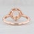 2020s New 1.05ctw Morganite Diamond Halo Ring 18k Rose Gold Size 6.5 Engagement For Sale - Image 5 of 8